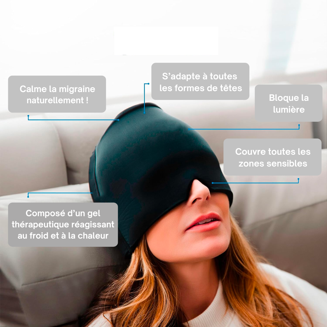 Masque de soulagement des migraines WorldClic® – Thérapie chaude & froide pour un confort immédiat